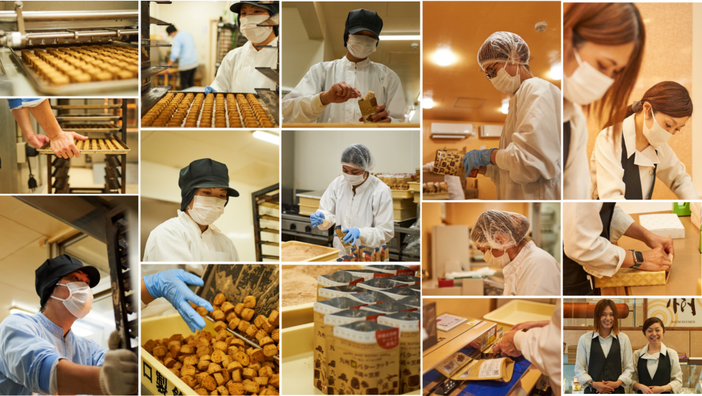 124年にわたり、地元で愛され続ける昭栄堂。丁寧に美味しいお菓子をつくり続けながら、2店舗での販売に加え、全国各地へ毎日100箱近くの商品を出荷している
