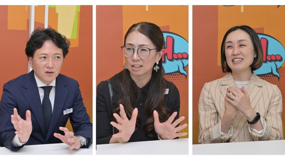 MEGRÜSを次なる成長の柱に育てるという共通の目標を持つ3人。三者三様の熱意は、MEGRÜSの未来を切りひらく原動力だ