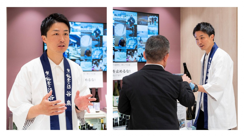「普段は日本酒を飲まない方など幅広いお客様と接することができた。『どこでどんな形で再建しても応援するよ』と声をいただいて、前に進むことができる」と語る鶴野氏