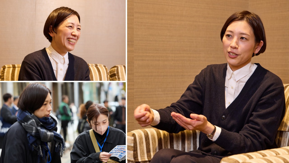 旧居留地の街づくりに取り組む神戸店に憧れて入社した石川景子氏。旧居留地の回遊性、滞在性が課題と語る。