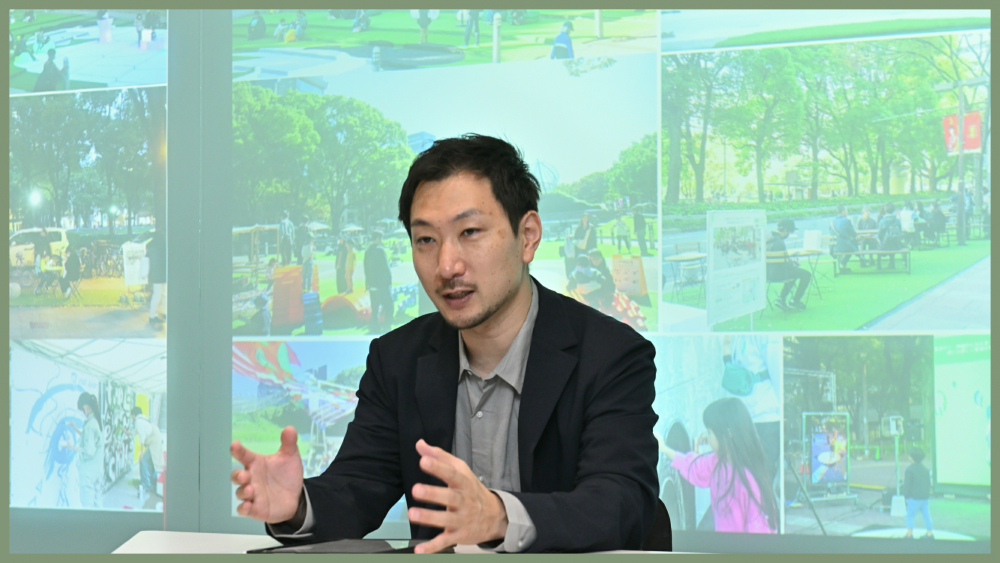 先端技術で社会実験の精度向上を後押しする竹中工務店の木村さん。「実は、当社創業の地は栄のすぐ近く。思い入れのある地域に貢献できることが嬉しいです」と笑みを浮かべる