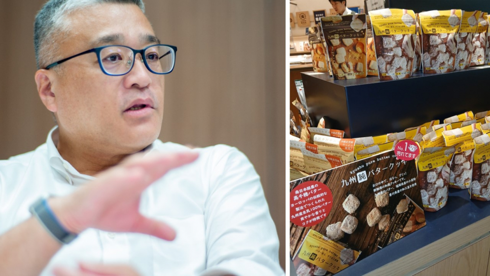 昭栄堂の商品は、福岡空港の売店でひときわ目立つ場所に展開中。「博多大丸のチームはフットワークが軽く、現場の熱量も高い。すぐに取り扱いを決めてくださって、感謝しかありません」と長嶺氏は振り返る