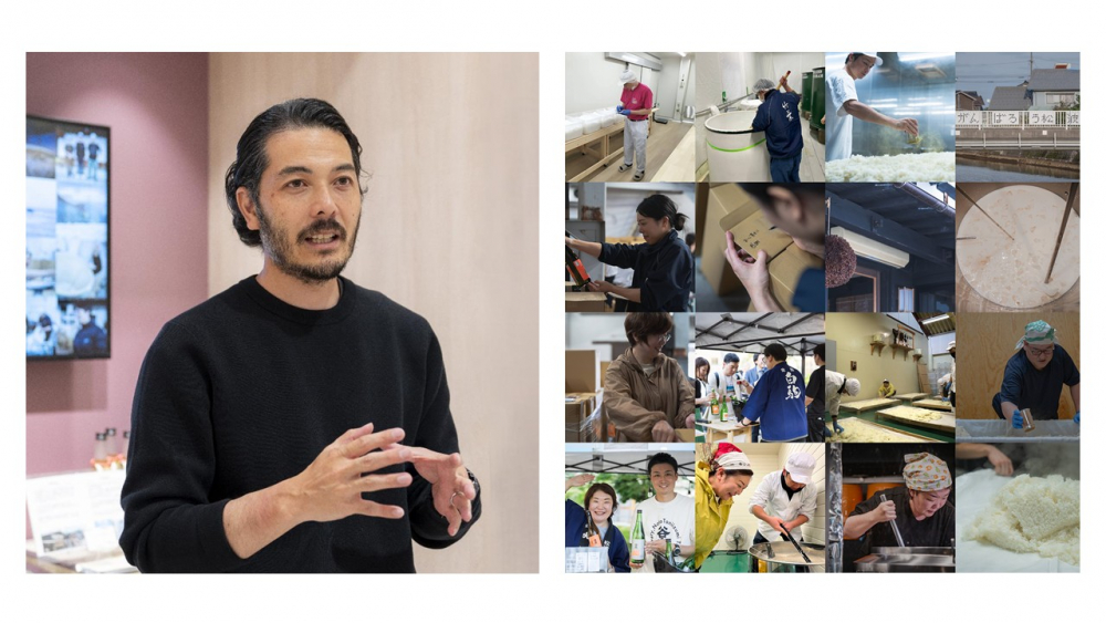 復興途上の現実を見て、今回のイベントは情報発信を強化したという稲垣氏。写真は「能登の酒を止めるな!」プロジェクトより